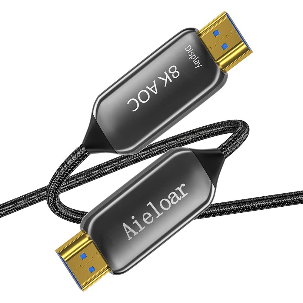 Aieloar Aieloar Fiber Optic HDMI 2.1 Cable 65ft, 8K HDMI Cable 60Hz Support with Ultra High Speed 48Gbps,4K@120Hz,Dynamic HDR10,eARC,HDCP2.2