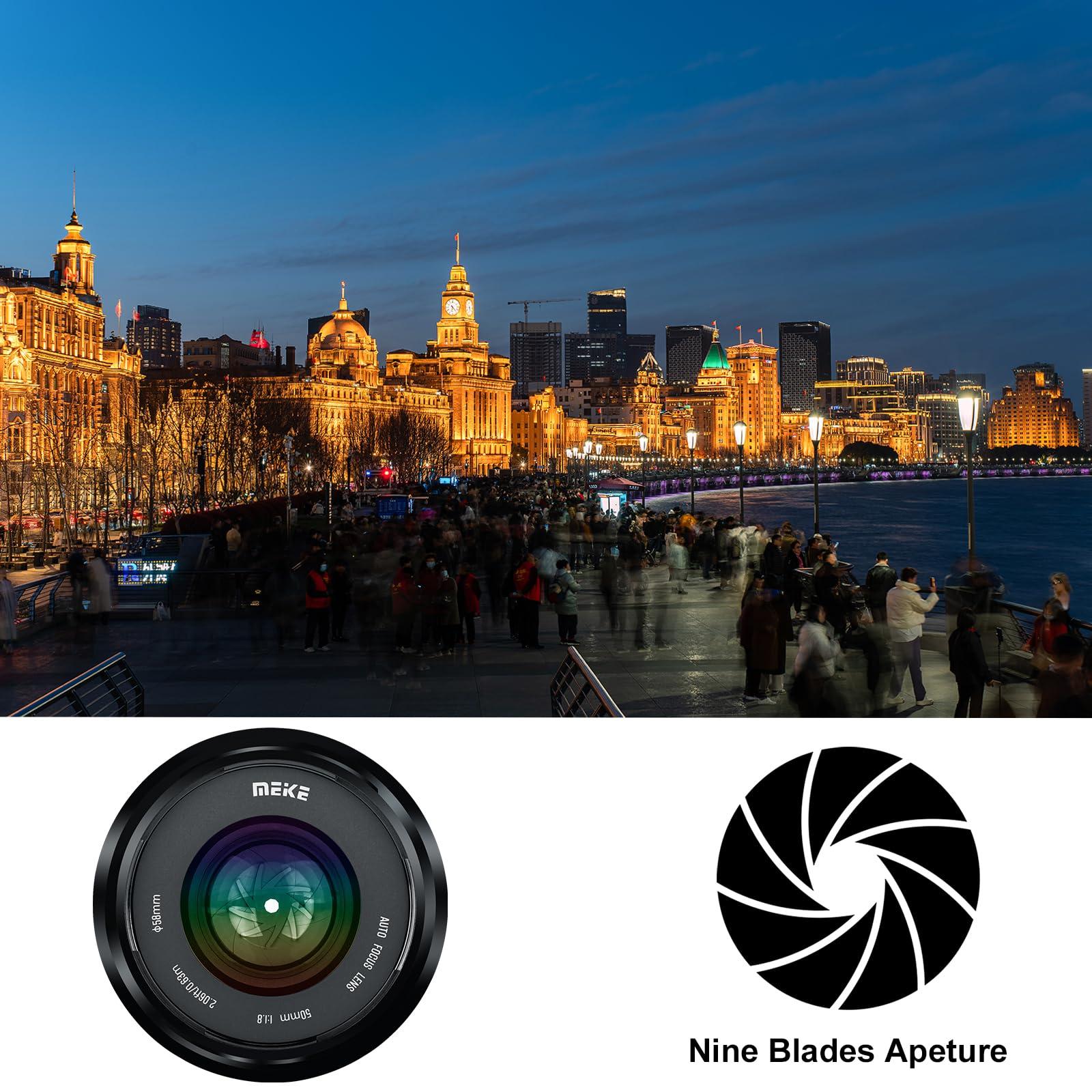 Meike Meike 50mm F1.8 Full Frame AF STM Lens Standard Aperture Auto Focus Fixed Prime Portrait Lenses for Panasonic Lumix Leica L-Mount Mirrorless Camera S1 S1R S1H S5