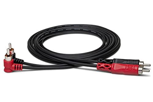 HOSA Hosa CRA-202R Dual RCA to Right Angle RCA Cable (6.6 feet)