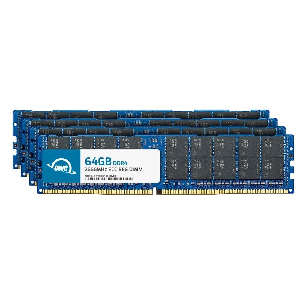 OWC OWC 256GB (4x64GB) DDR4 2666MHz PC4-21300 CL19 2RX4 ECC Registered RDIMM 1.2V 288-pin Memory RAM Upgrade for Server