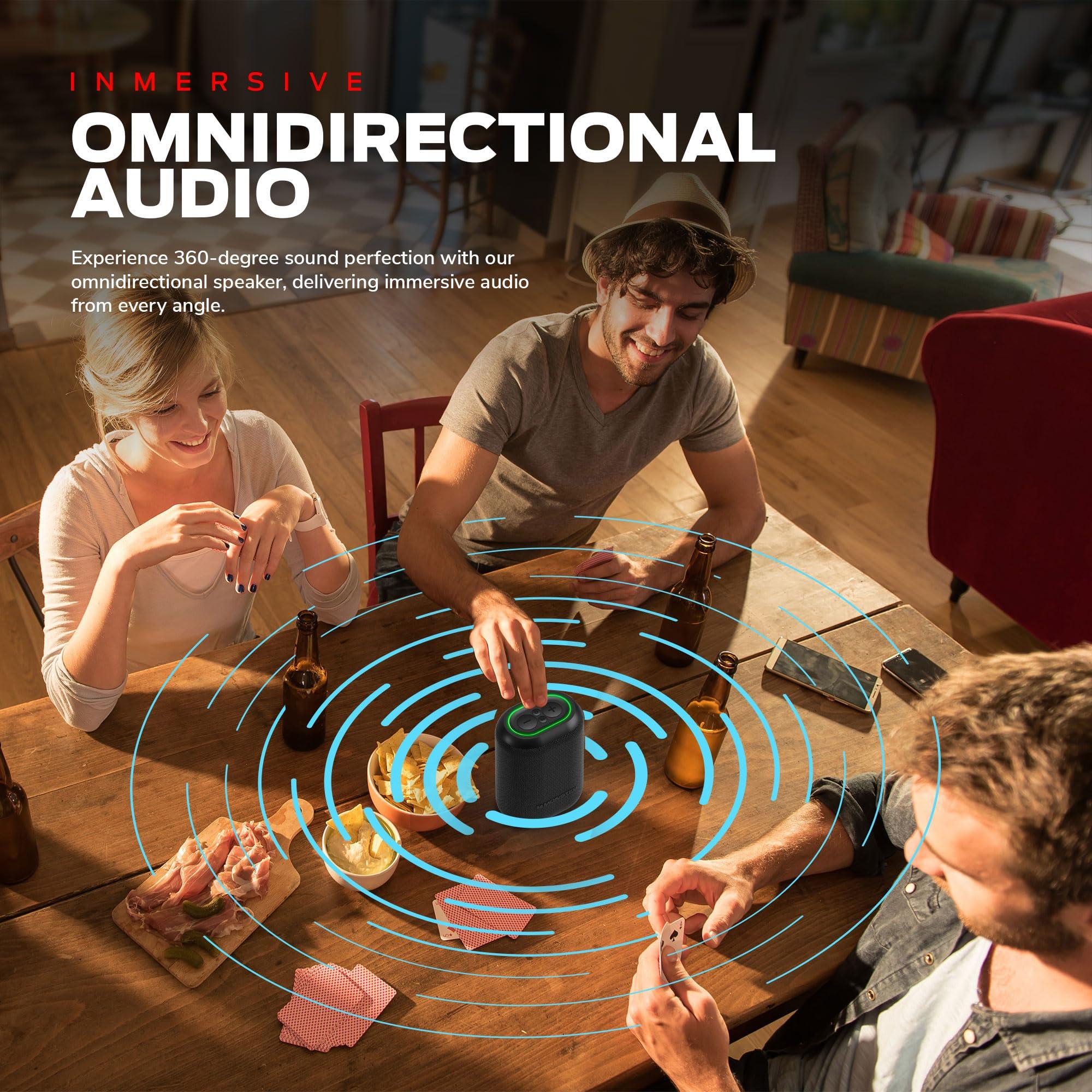 Monster Monster DNA One Portable Bluetooth Speaker, Loud Speaker with 360 Bass Sound and 10W Wireless Charging Pad, IP67 Waterproof- Indoor and Outdoor Use