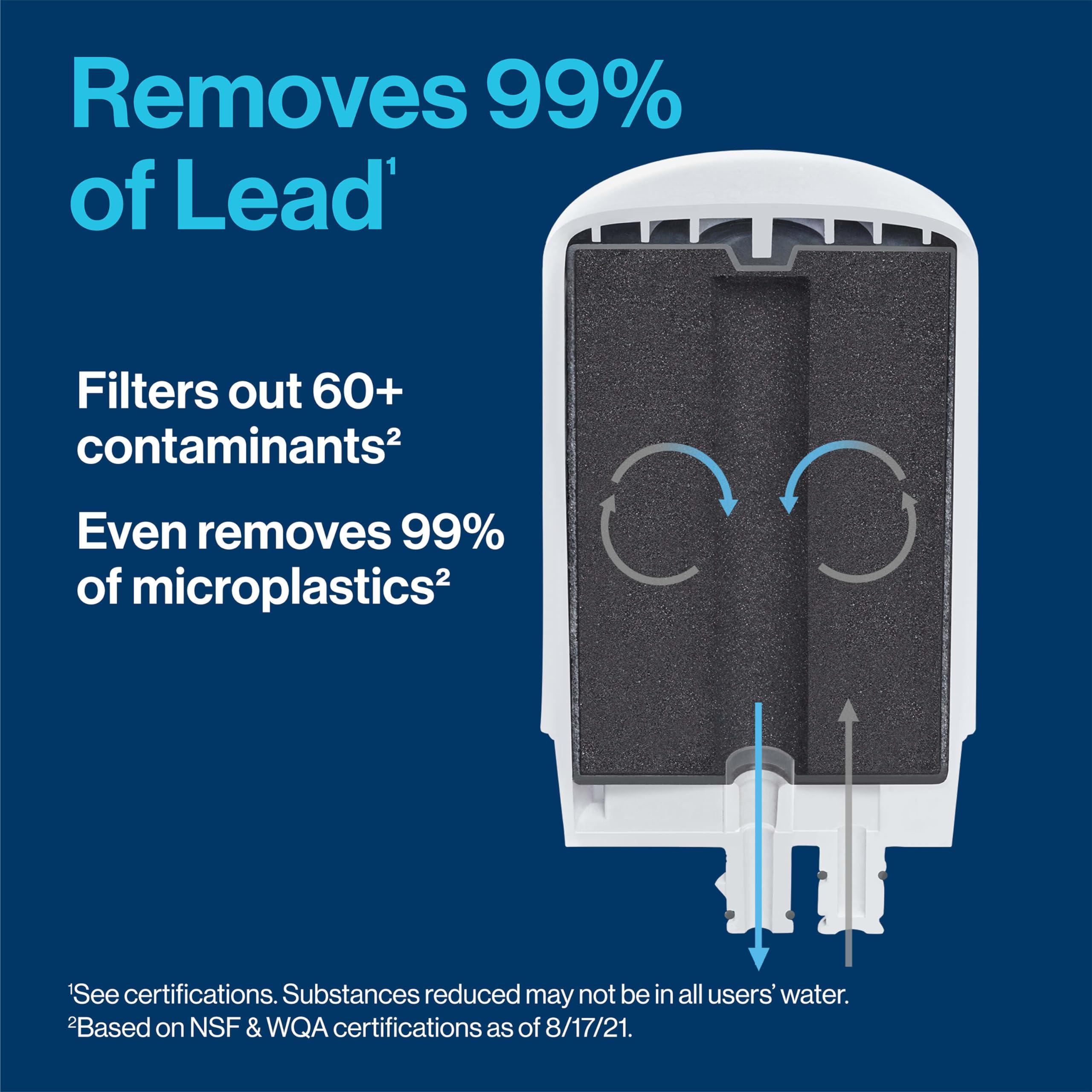 Brita Brita Faucet Mount Water Filter for Sink, Removes 99% of Lead, Elite Advanced Filtration System, Includes 1 Replacement Filter, White