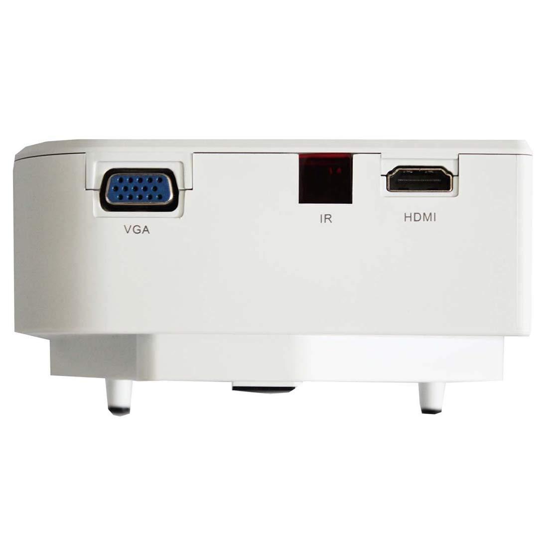 Tangyongjiao Tangyongjiao Video projectors UC28+ Mini Projector 200 Lumens LED 320x240 Resolution Multimedia Video Projector, Projecting Distance: 1-3.5m(Black) (Color : White)