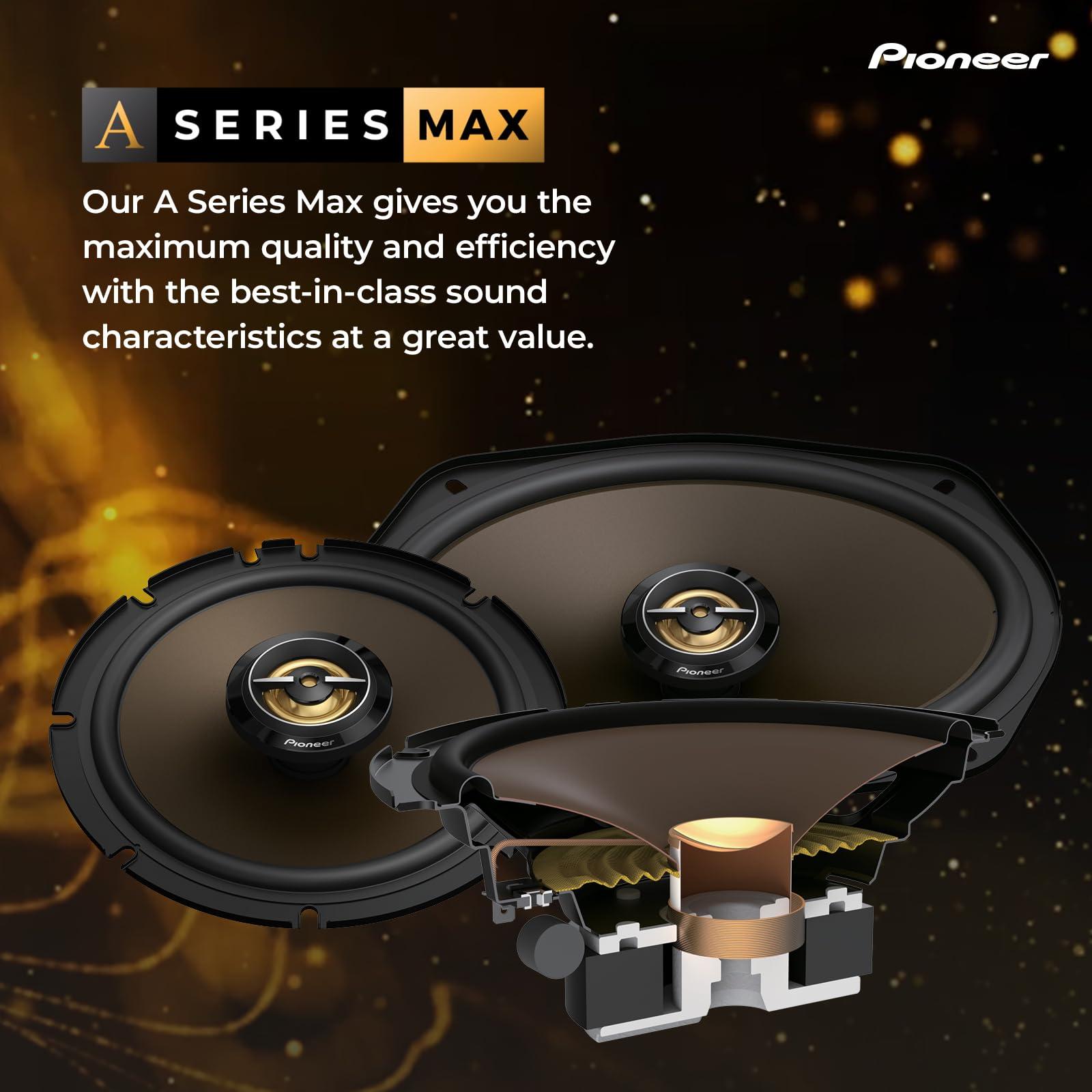 Pioneer Pioneer A-Series MAX TS-A693CH 6 x 9 2-Way Speakers (Pair) 450W Max, Balanced Sound + Smooth Treble, Enhanced Bass, Ideal Factory Upgrade, Installation Adaptors Included