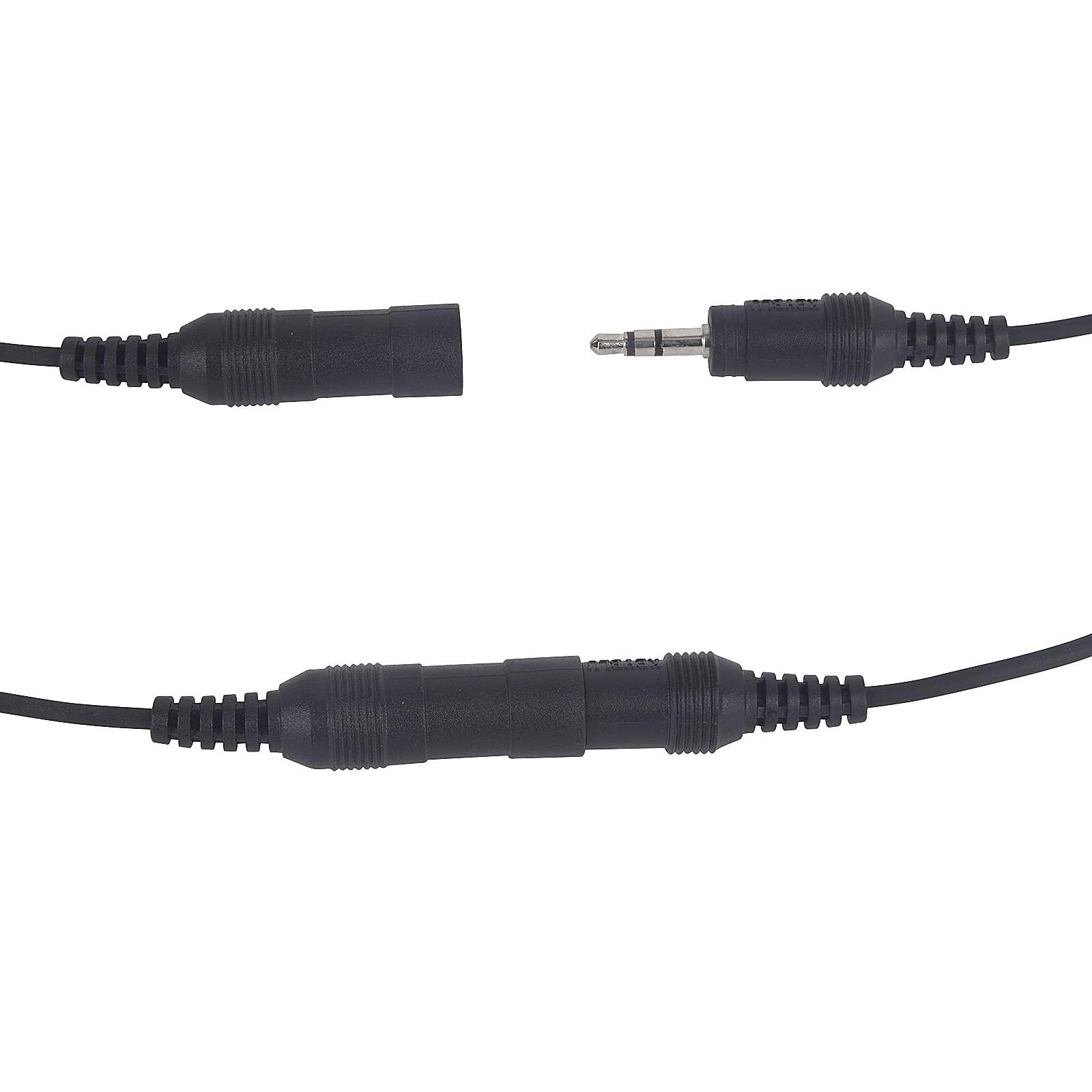 Pdflie Pdflie Helmet Earpiece Microphone Bike Bicycle Motorcycle Headphone Walkie Talkies Hands Free 2 Pin K Plug Full Face Two Way Radio Communication Headset for Baofeng Kenwood(Black,Wired)