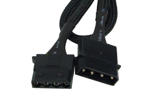 Phobya Phobya Extension Cable, 4-Pin Molex, 60cm, Sleeved, Black