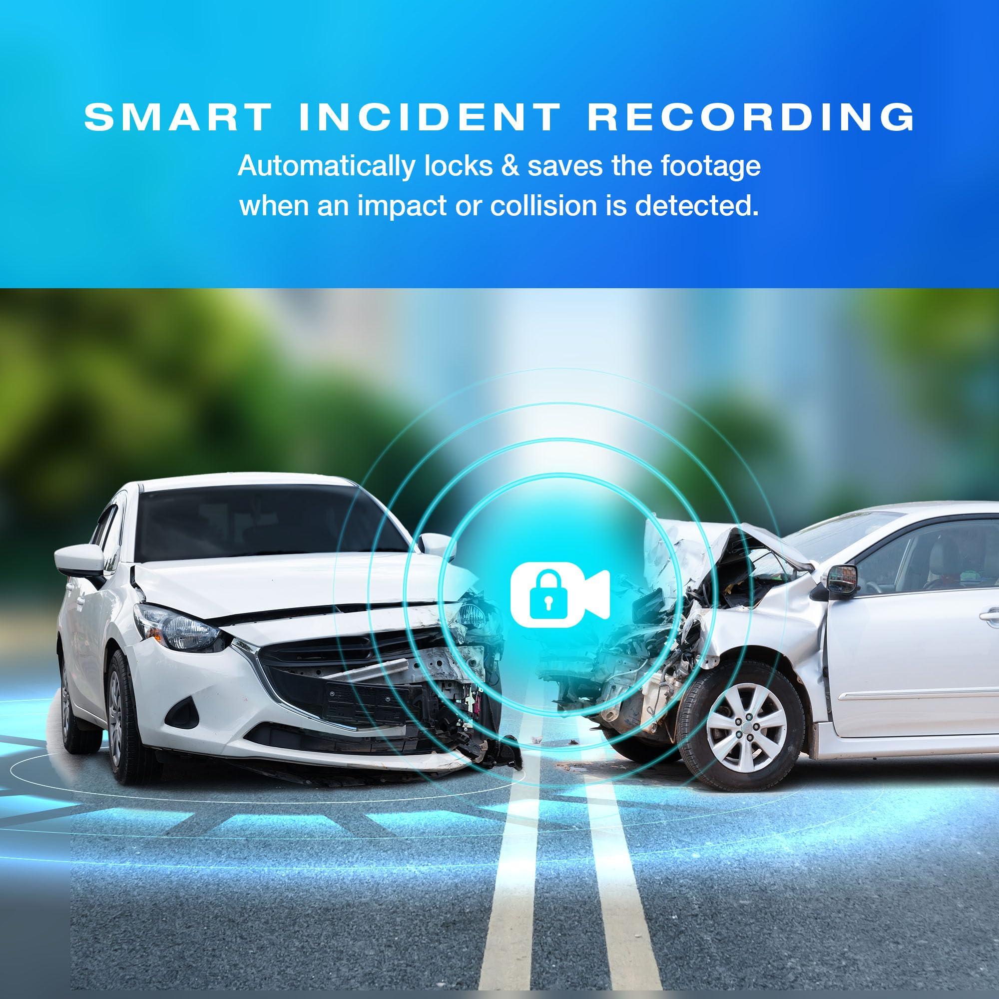 TYPE S TOURING ITEMS Type S T401 4K Dual View Dash Cam with AI Driver Assistance and in-Car Surveillance Camera, AI-Powered Lane, Car, Pedestrian Recognition