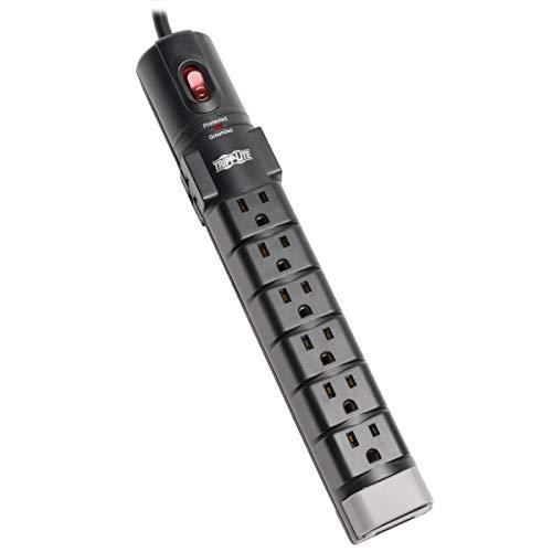 Tripp Lite Tripp Lite 8 Outlet Surge Protector Power Strip, 6ft Cord Right Angle Plug, Tel/Modem, & $150K INSURANCE (TLP806TEL)