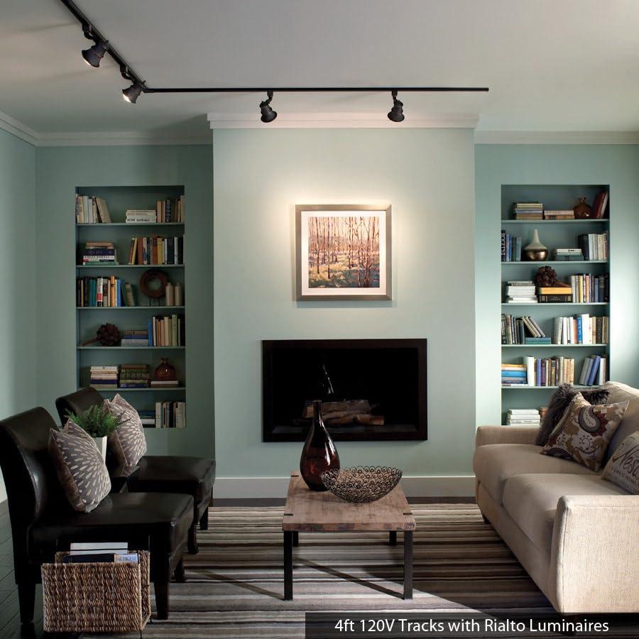 WAC Lighting WAC Lighting L Track 6FT Single Circuit Field Cuttable 120V Track for L Style 2-Wire Track Fixtures with 2 Endcaps in Brushed Nickel