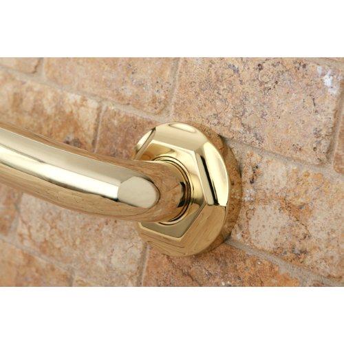 Kingston Brass Elements of Design EDR714242 Metropolitan 24" Hexagon Decor Grab Bar 1-1/4" OD, Polished Brass