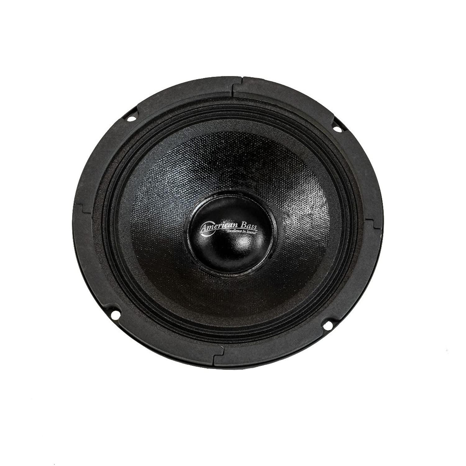 American Bass Usa American Bass SQ 6.5, 2 Way Coax, 4 Ohm, 160 Watt Max Power, 25 Oz Magnet, 89 dB Efficiency, Noedymium Swivel Tweeter, with Glass Fiber Cone