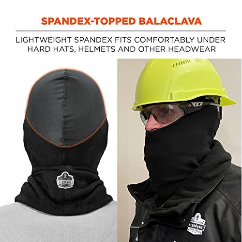 Ergodyne Balaclava with Spandex Top, Comfortable Wear Under Helmet, Winter Face Mask, Ergodyne N-Ferno 6822,Black