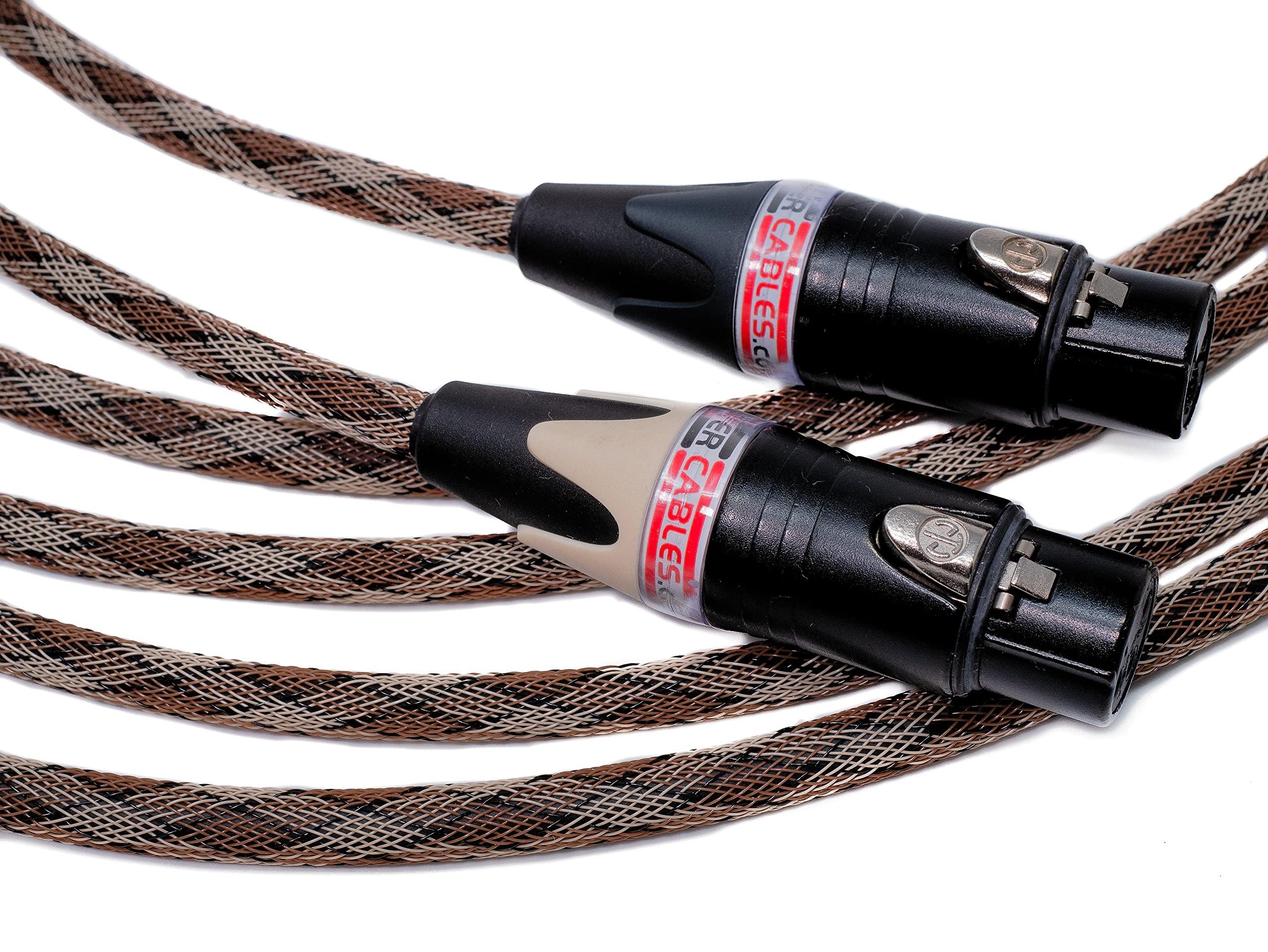 BETTERCABLES.COM Better Cables BETTERCABLES.COM Silver Serpent Snake Edition Balanced XLR Audiophile Audio Cables (Pair - 2 Cables) - High-End, High-Performance, Silver/Copper Hybrid, Low-Capacitance - 6 Feet