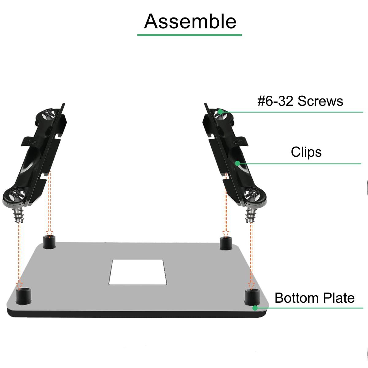 DKARDU DKARDU CPU Fan Bracket for AM4 Backplate, 3Pairs Heatsink Retainer Mounting Support Bracket for Hook-Type Air-Cooled or Partially Water-Cooled Radiators, CPU Fan Holders for AMD