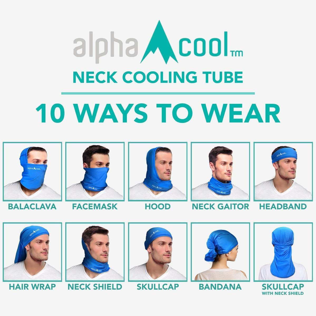 Alphacool Alphacool Cooling Neck Gaiter Face Mask - Cools When Wet  One Size Fits All
