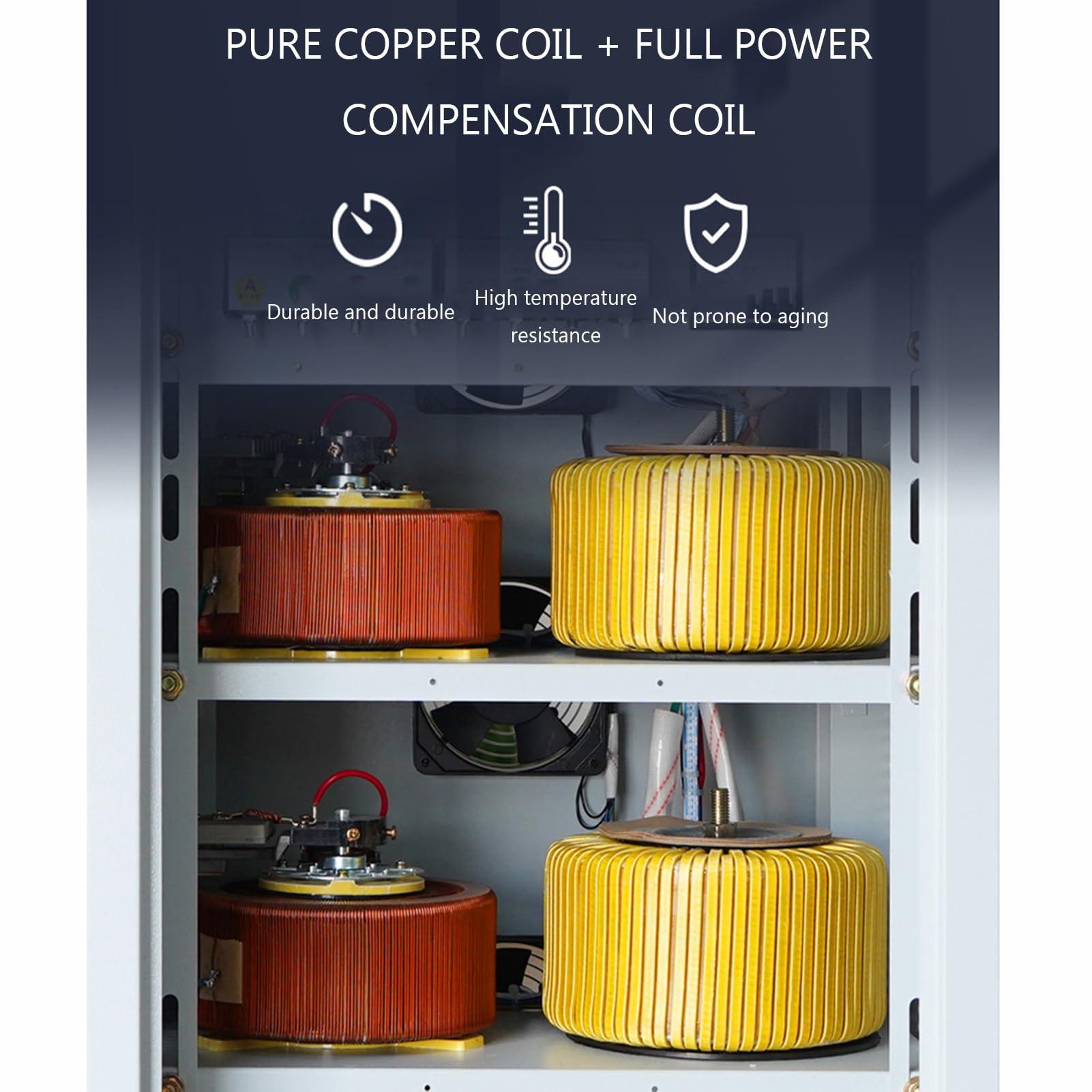 DirectNine Basics Voltage Stabilizer,High Precision 3 Phase Heavy Duty AC Voltage Regulator 380V Regulator Surge Protector Suitable for Industrial Facilities Such as Machine Tool Equipment,6KVA