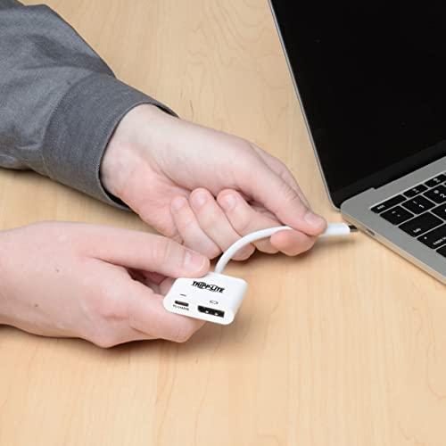 Tripp Lite Tripp Lite USB-C to DisplayPort Adapter Cable, USB C to DP Converter Cable with Equalizer, 8K UHD, HDR, PD Charging 60W, 6in, White (U444-06N-DP8WC)