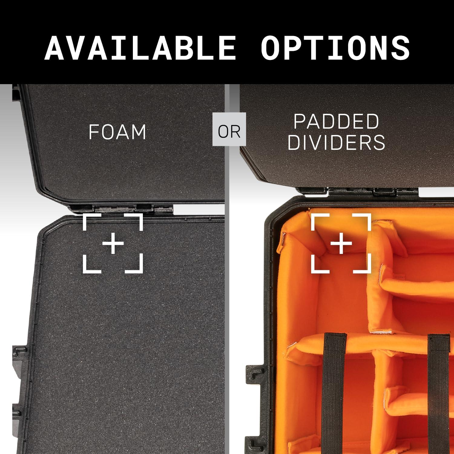 Pelican Pelican Vault - V200 Multi-Purpose Hard Case with Foam for Camera, Drone, Equipment, Electronics, and Gear (OD GReen)