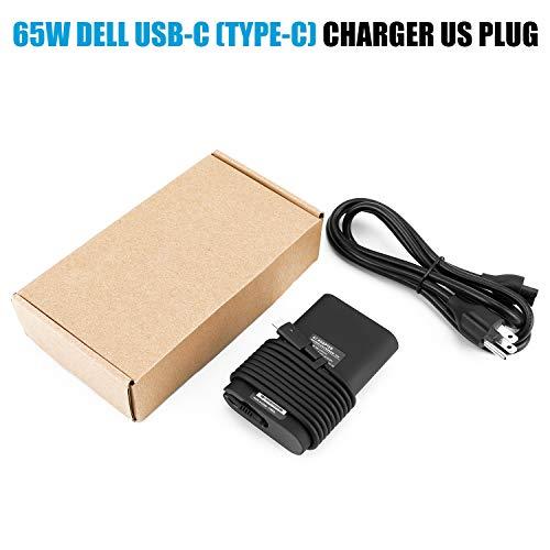 CHLOLMY 65W USB C Type-C AC Charger for Dell LA65NM170, DA30NM150, LA45NM150, 02YKOF, Dell XPS 12 9250, Dell Latitude 11 5175, Latitude 12 7275, Latitude 13 7370, Latitude 14 5480 Power Supply Cord