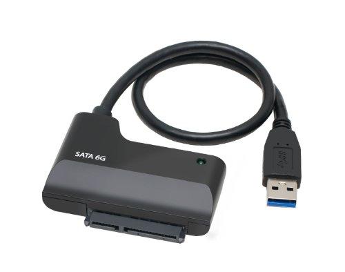IO CREST IO Crest SY-ADA20079 USB 3.0 to SATA III Adapter Cable for 2.5" Hard Drive HDD or SSD, Black