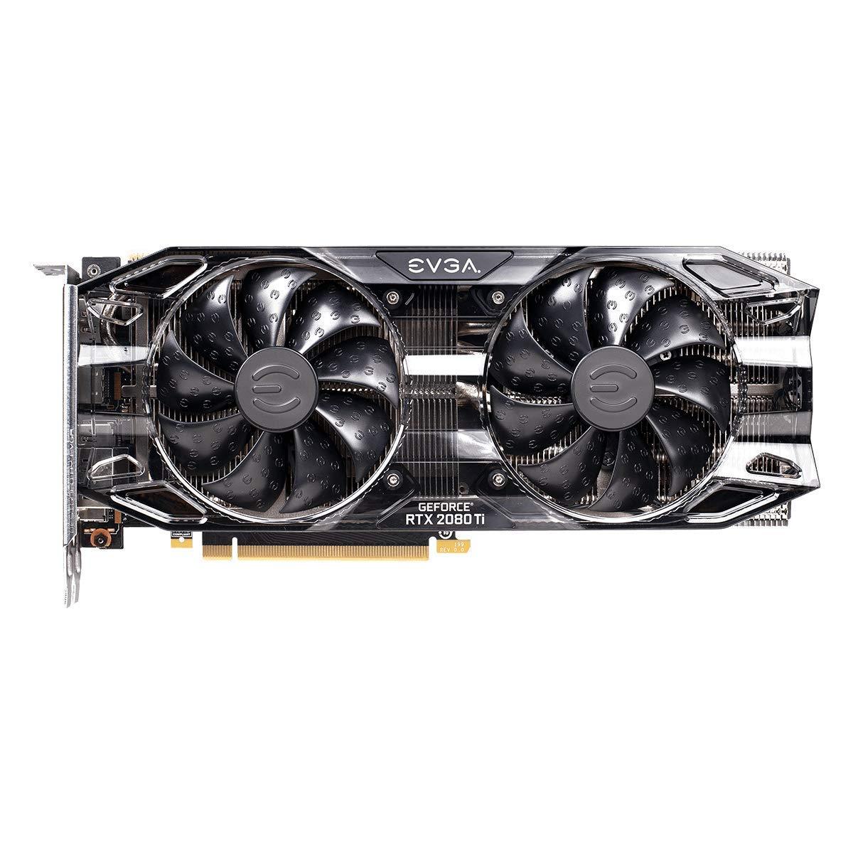 EVGA EVGA GeForce RTX 2080 Ti Black Edition Gaming, 11GB GDDR6, Dual HDB Fans & RGB LED Graphics Card 11G-P4-2281-KR (Renewed)