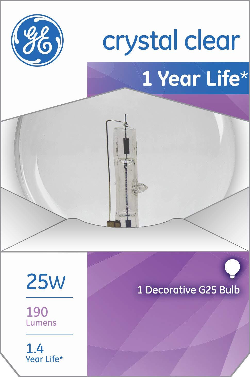 GE Lighting GE Lighting 12983 Incandescent G25, (Pack of 6)
