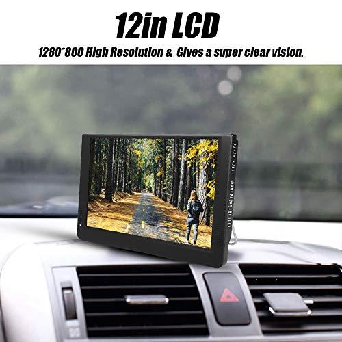 Wendry Wendry 12 in Portable Smart TV, 1080P Full HD Digital Television ATSC Portable TV, Color Screen 1080P Car Digital TV, Portable Digital TV for Car or Home