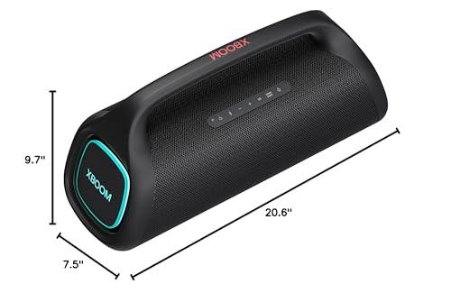 LG LG XG9QBK.DUSALLK Go Portable Bluetooth Speaker - Stage Lighting and up to 24-Hour Battery, Black