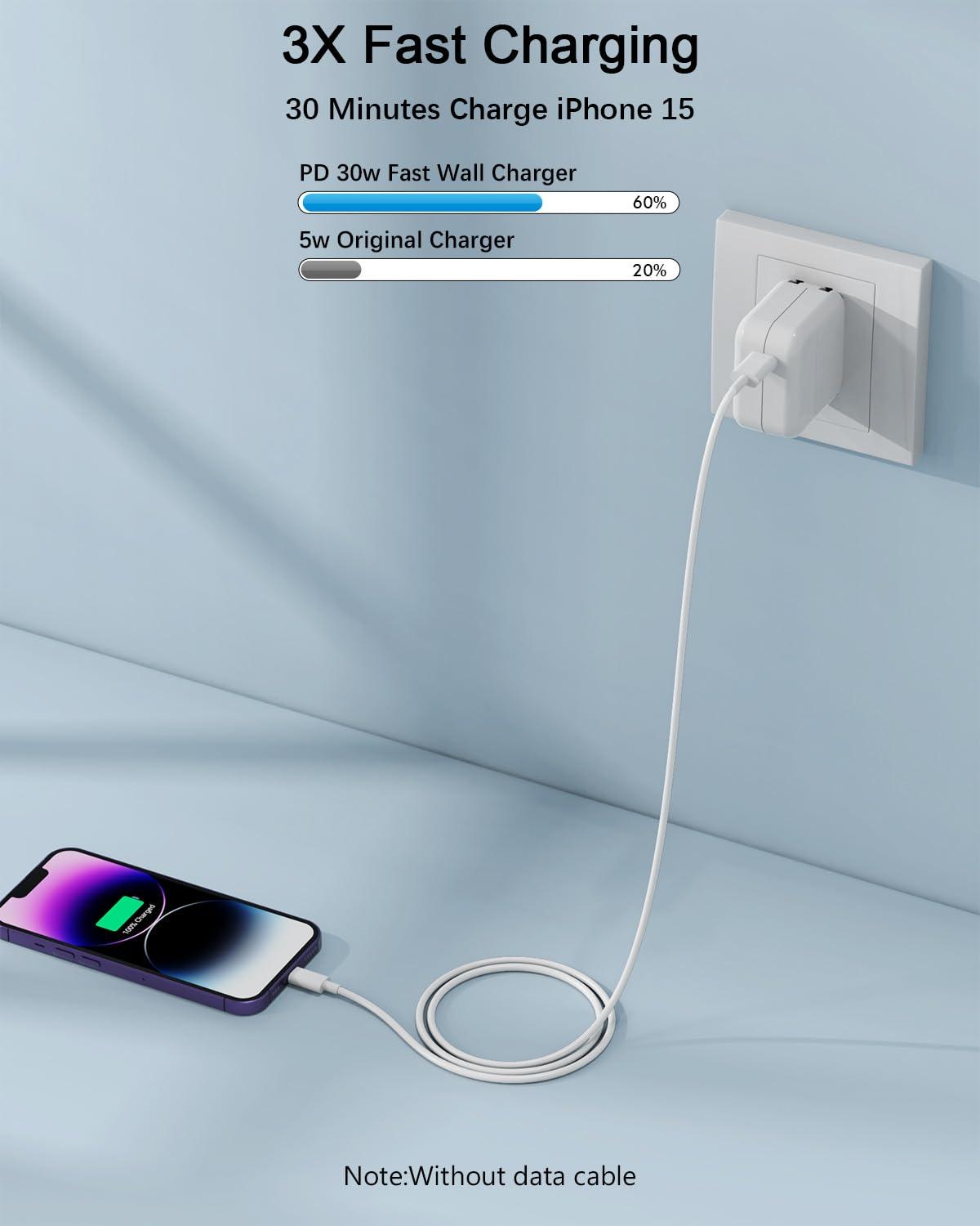 UCCRIE Mac Book Air Charger - 30W USB C Charger Block PD 3.0 Fast Charging Power Adapter Plug for MacBook Pro/Air,ipad Pro/Air/mini, iPhone 15 14 13 12 /Pro/Pro Max/Plus/Mini,SE/XR/XS/X and All USB C Device