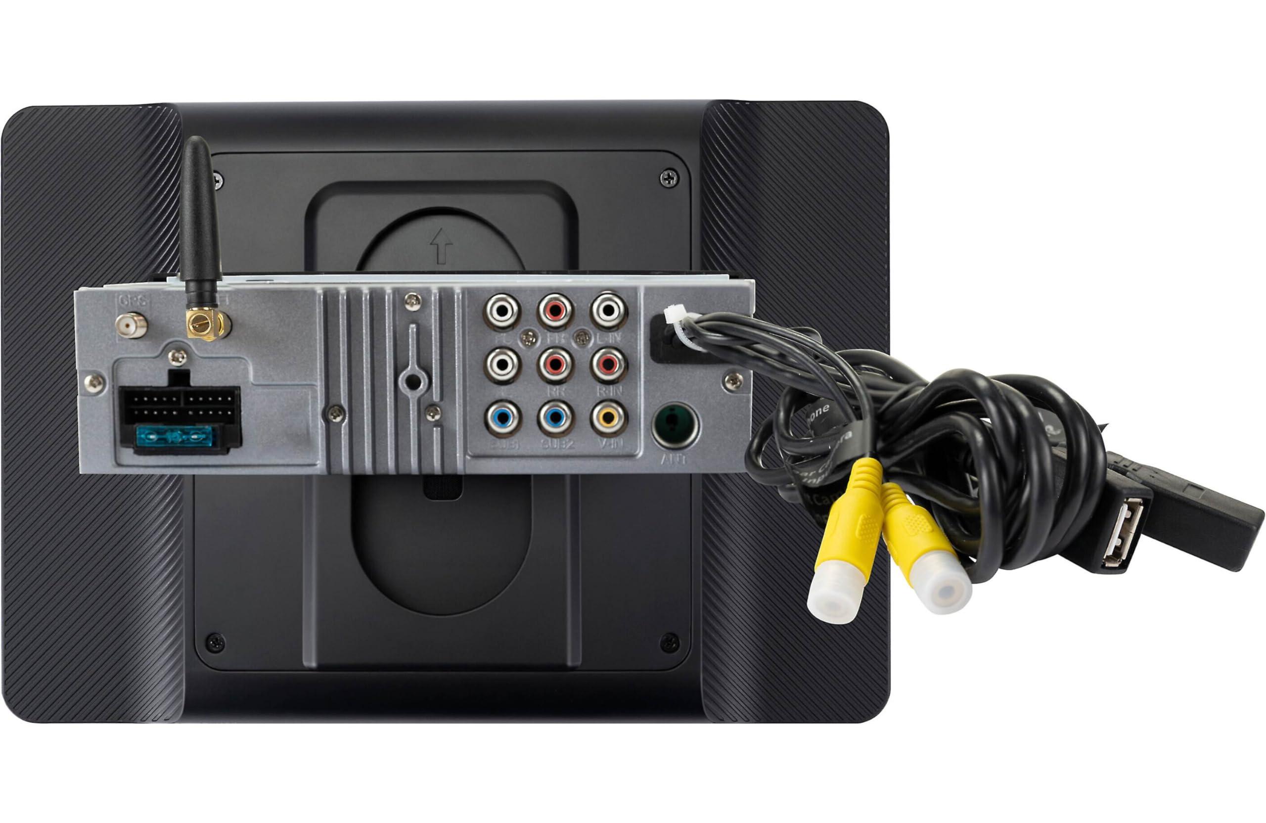 Jensen Jensen CAR1013 10.1-inch Certified Apple CarPlay Android Auto Wired or Wireless | Single DIN & Double DIN Touchscreen Car Stereo Radio | Bluetooth | Front & Rear Camera Inputs | USB Playback & Charge