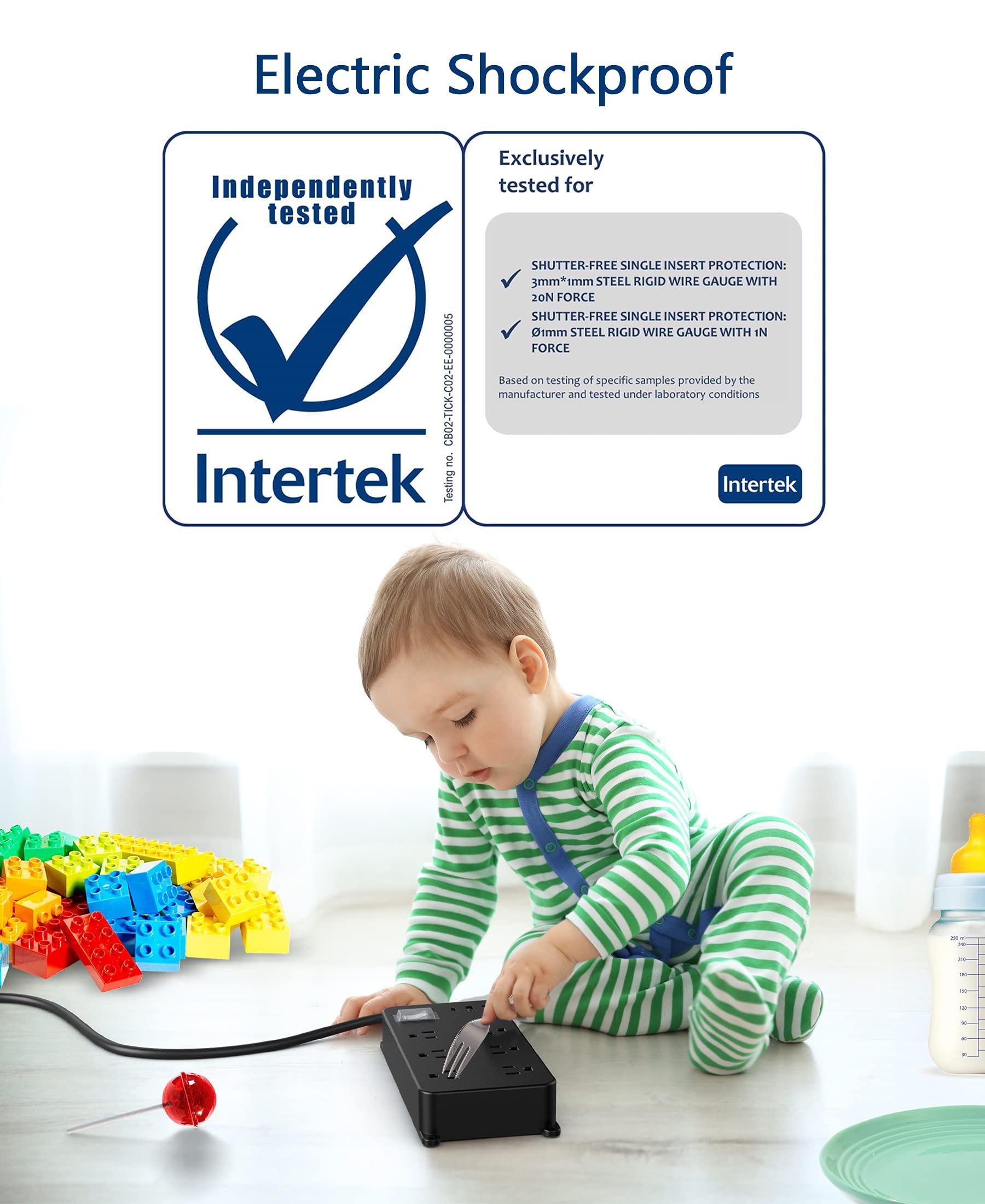 Jgstkcity Outdoor Power Strip Weatherproof with USB,Waterproof Surge Protector,3 USB Ports, 6 Outlets,Multi Plug Electrical Outlet for Camping,Garden,Home Office Patio Porch,etc,15FT Cord,Flat Plug