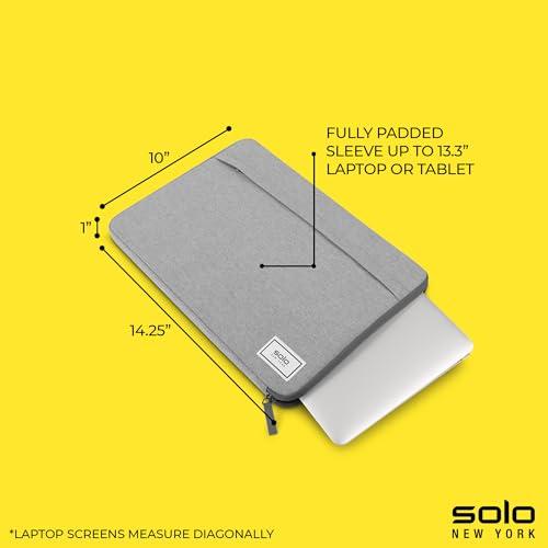Solo New York Solo New York Re:Focus Laptop/Tablet Sleeve, Made from Recycled Materials, Gray, Fits up to 13.3\"