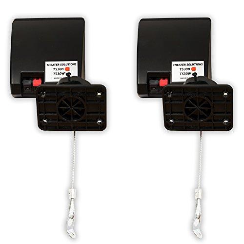 Theater Solutions Theater Solutions TS30B Mountable Indoor Speakers Black Bookshelf 7 Pair Pack