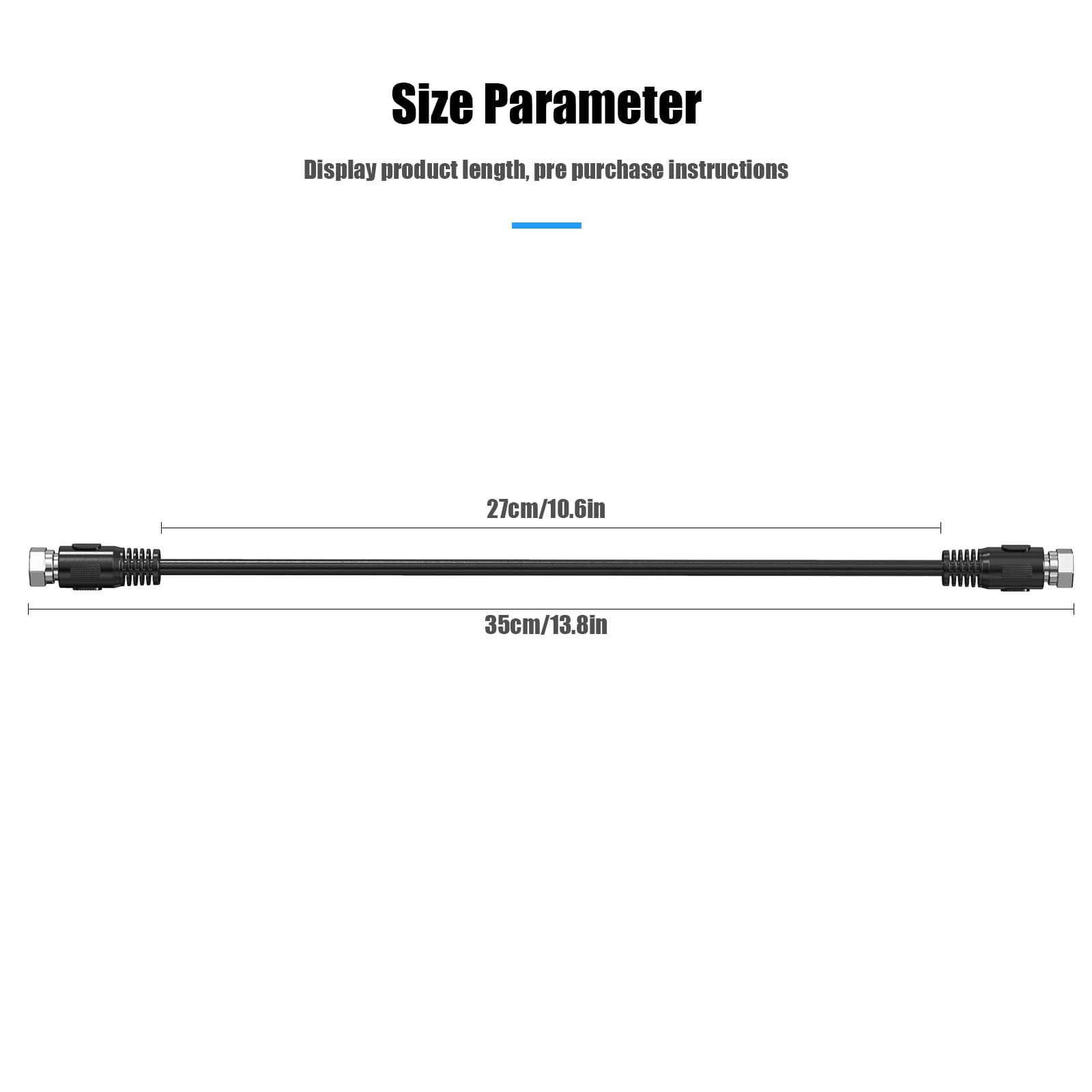 Ullnosoo Short Coaxial Cable, 1ft Coax Cable RG6 F Cord 75 Ohm with Coax Female to Female Coupler Adapter UIInosoo for AV, Cable TV, Antenna and Satellite