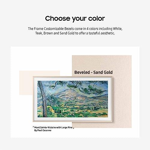 Samsung Samsung 43 The Frame TV Customizable Bezel, Magnetic, Quick and Easy Installation, VG-SCFC43SGMZA, 2023, Sand Gold Metal