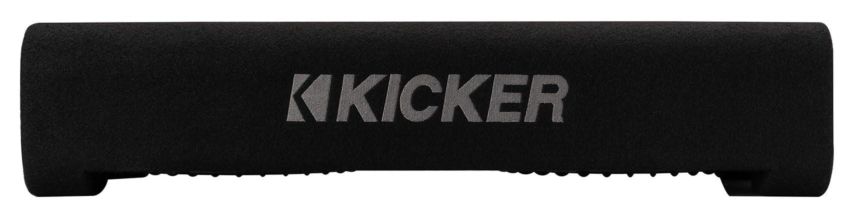 Audiosavings Audiosavings Bundle: Kicker 51PTRTP10 Powered Down-Fire Subwoofer+Enclosure Box PTRTP10 Bundle with Rockville RWK41 4 Gauge Complete Car Amp Wiring Installation Wire Kit with RCA's (2 Items)