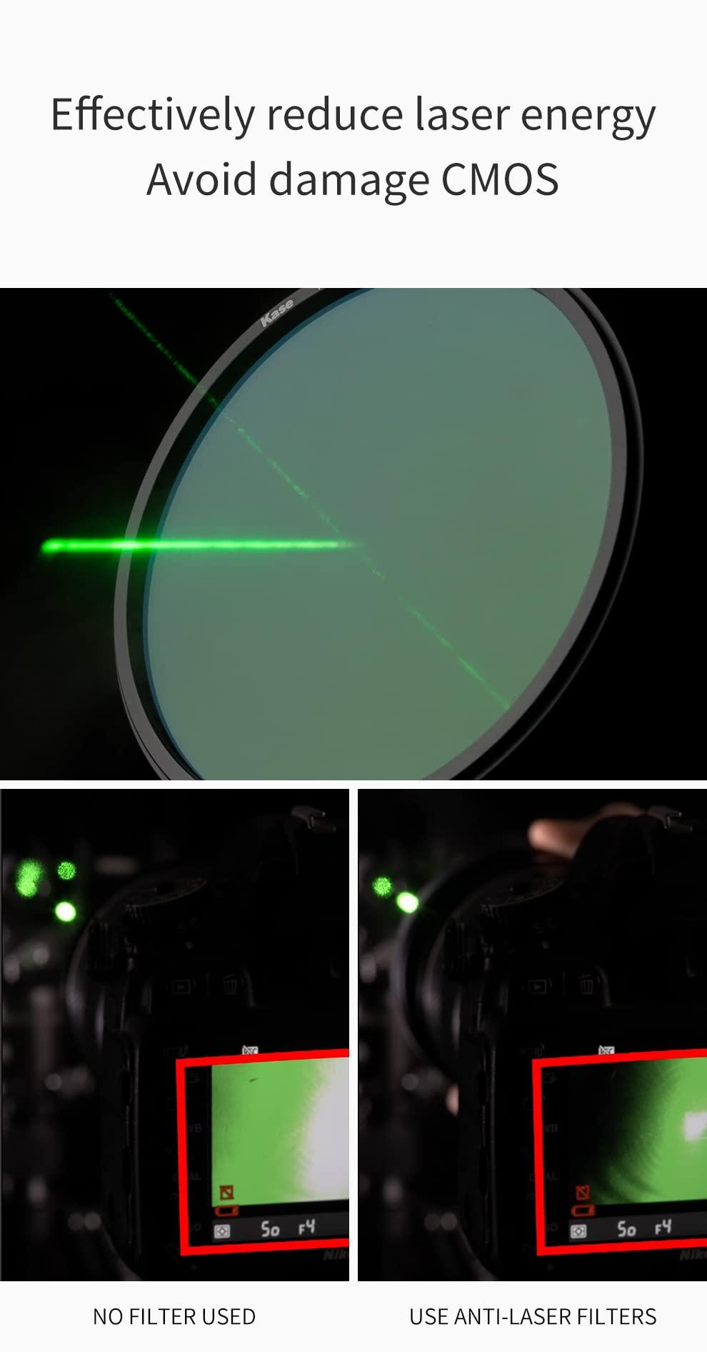 Kase Kase Wolverine 82mm Anti-Laser Protection Filter Magnetic Shockproof Tempered Optical Glass Incl Adapter 82