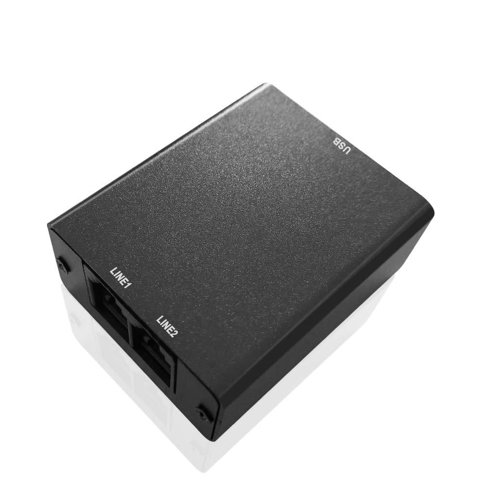 eoqo 32GB Analog Telephone Voice Recorder | Small Size, Reliable Recording, Plug & Play | Home & Office Use, 200 Hours Storage | Red Light Indicator, Automatic File Naming | Compatible with Analog Systems