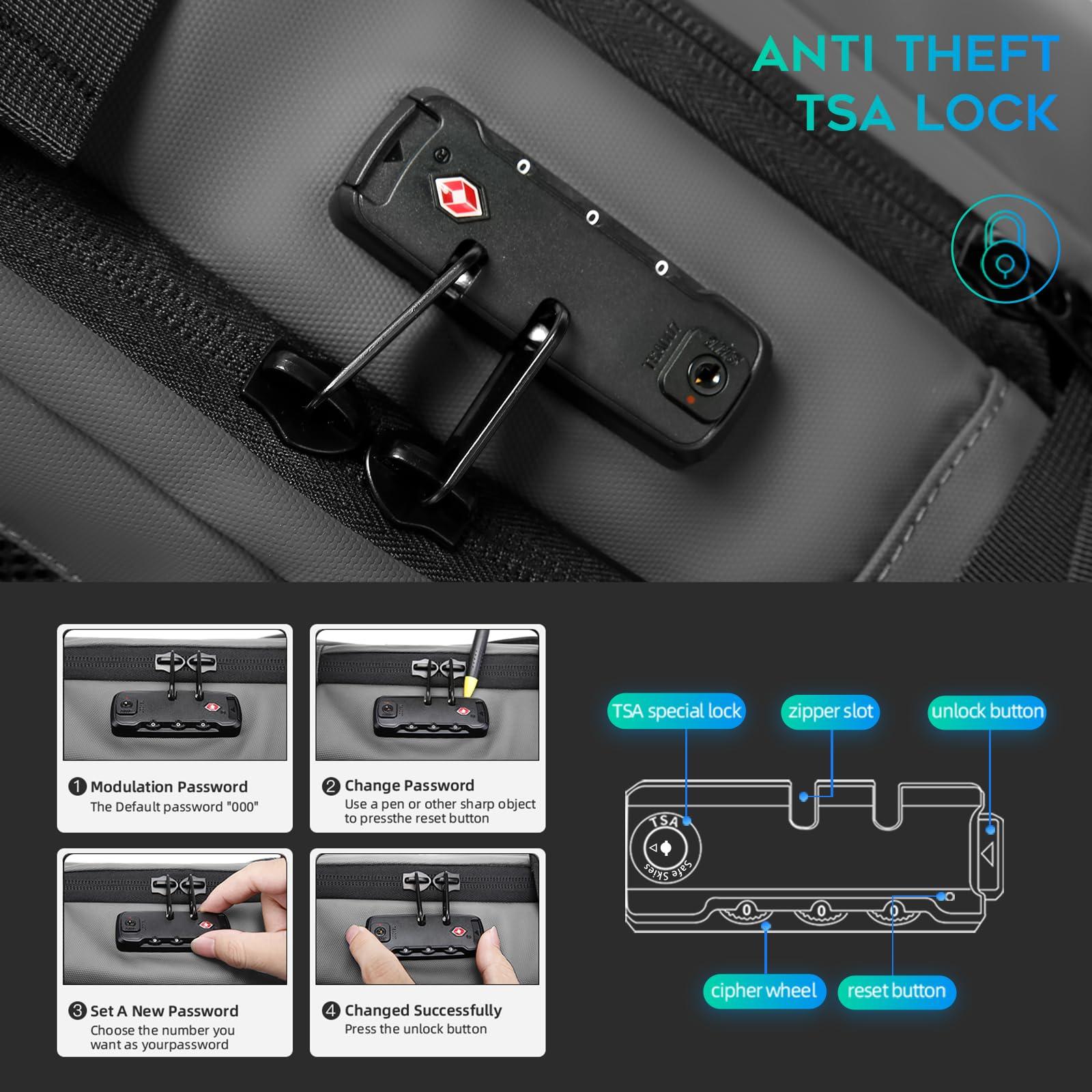 BANGE BANGE Backpack with Anti-Theft Vacuum Compression Travel Backpack,Expandable Backpacks with Pump for Airplanes