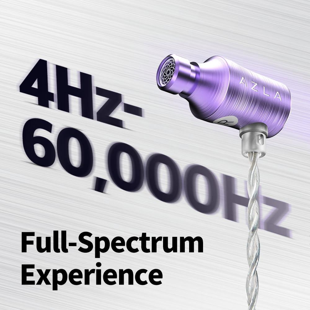 AZLA AZLA AZEL Edition G Gen 2 Wired Gaming in-Ear Earbud Headphones with Mic, 3.5mm Jack, USB-C to 3.5mm Adapter, USB-A to USB-C Converter, Black (PurpleBlue)