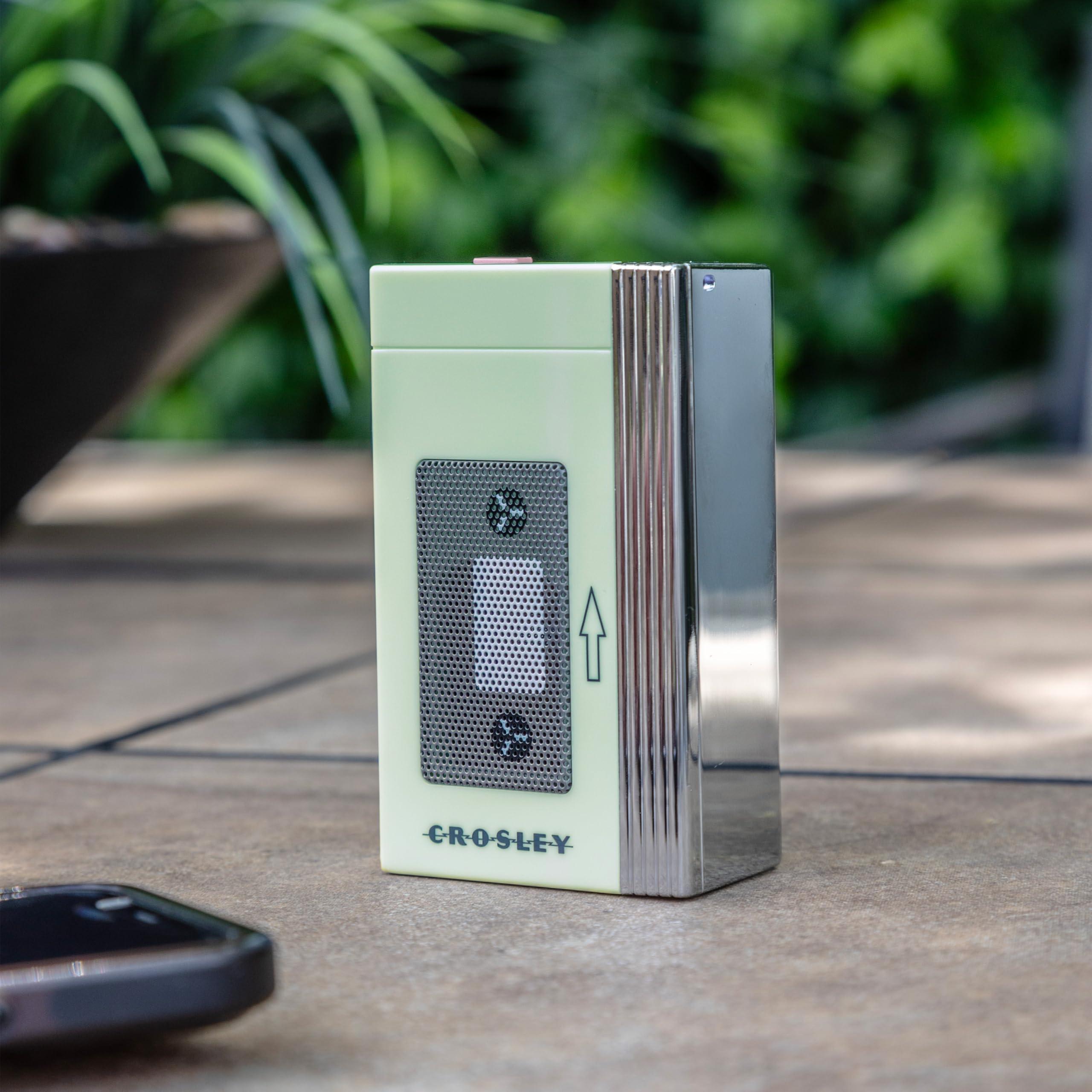 Crosley Crosley CR3047A-MT Mini Retro 80\'s Portable Bluetooth Speaker, Wireless with Microphone, Vintage, Mint