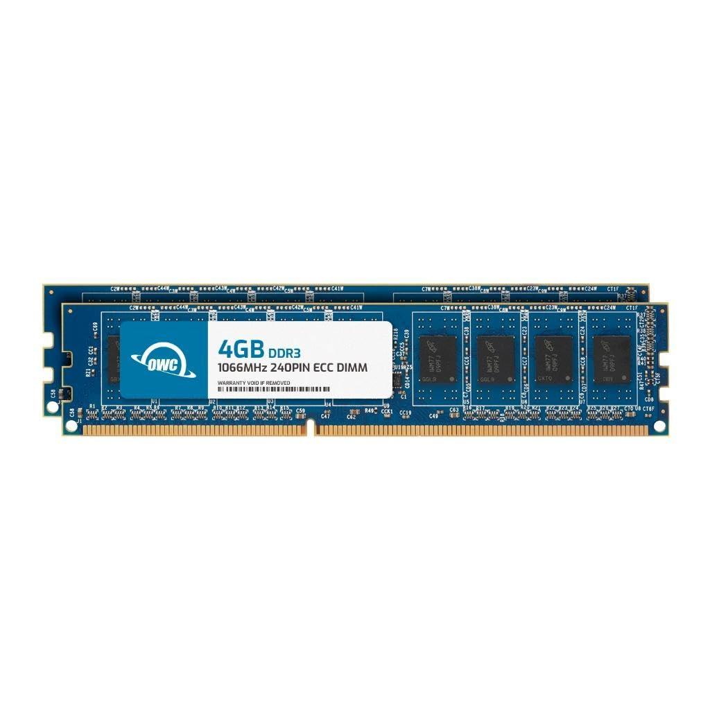 OWC OWC 8GB (2x4GB) DDR3 1066 PC3-8500 CL7 2Rx8 240-pin 1.5V ECC Unbuffered UDIMM Memory RAM Module Upgrade Kit for Select Desktops, Workstations, or Servers