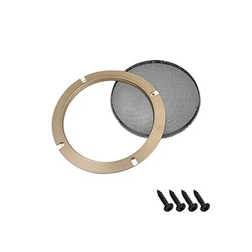uxcell uxcell 2pcs 4" Speaker Grill Mesh Decorative Circle Subwoofer Guard Protector Cover Accessories
