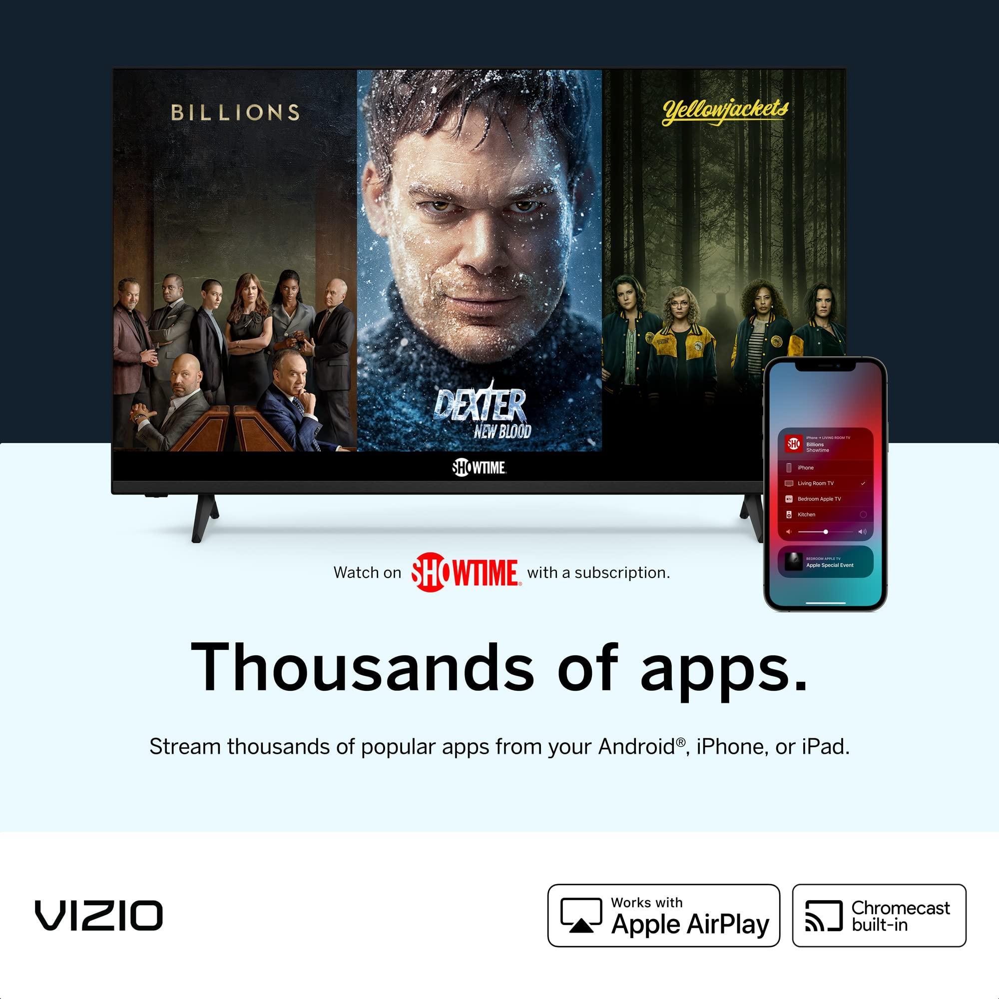 VIZIO VIZIO 43-inch D-Series Full HD 1080p Smart TV with Apple AirPlay and Chromecast Built-in, TV Only (Renewed)