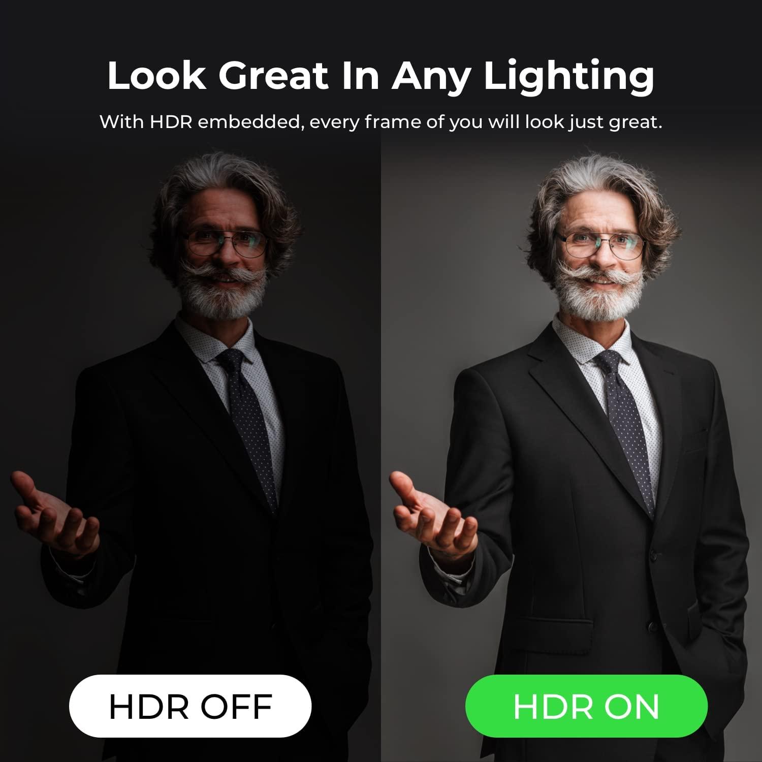 OBSBOT OBSBOT Meet AI-Powered 4K Webcam, AI Framing & Autofocus, Webcam with Microphone, Background Bokeh, 60 FPS, HDR Low-Light Correction, Beauty Mode, Webcam for PC, Streaming, Conference, Gaming, etc.