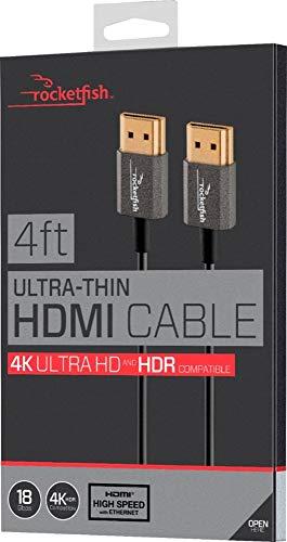 Rocketfish Rocketfish - Ultra-Thin 4\' 4K Ultra HD HDMI Cable - Black (Rocketfish - Ultra-Thin 4\' 4K Ultra HD HDMI Cable - Black)