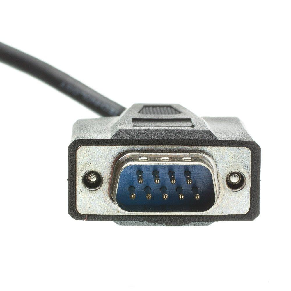 CableWholesale CableWholesale 15 feet Serial Extension Cable, DB9 Male to Female, 28 AWG, RS232 9 Conductor, 1:1, Black, Male to Female Serial Extender for Printer, Modems, Networks, DB9 RS232 Male to Female Cable