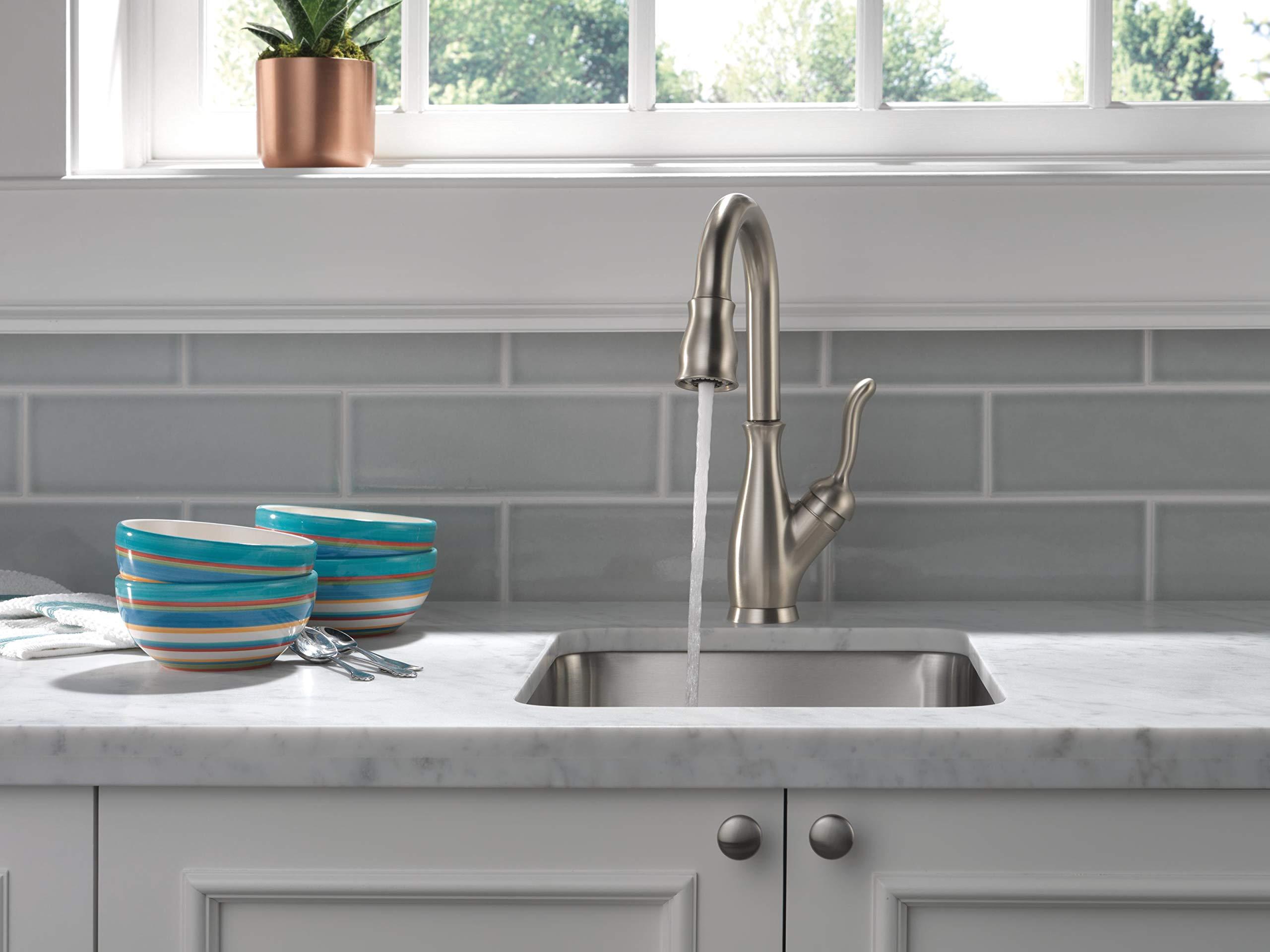 DELTA FAUCET DELTA 9678-SP-DST Leland Bar Faucet, SpotShield Stainless