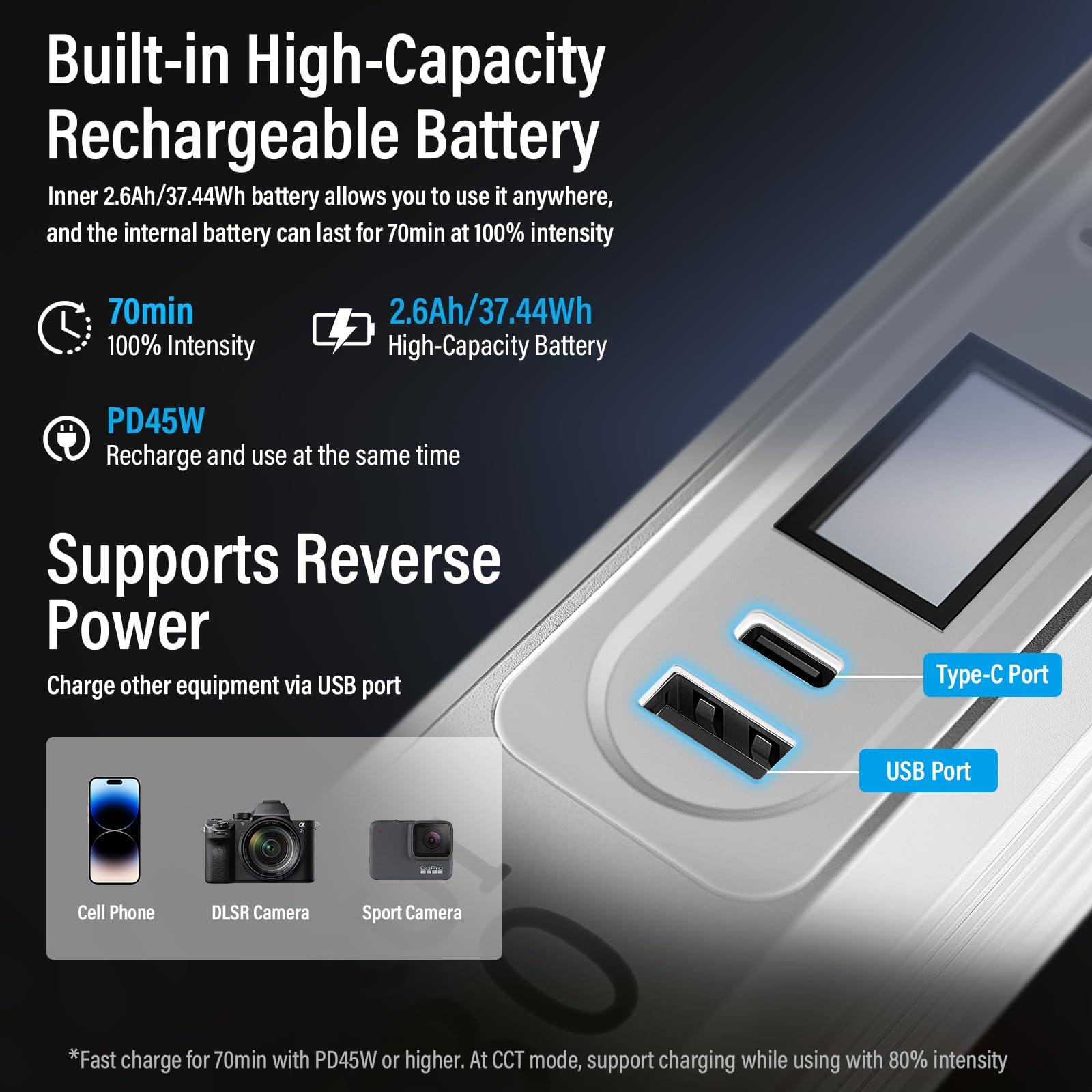 Sirui SIRUI 30W RGB LED Video Light Stick, T30 Tube Light, 2500K~7000K, 2580 lux/0.5m, TLCI 98, CRI 96, 6 Pixel Effects, 13 Light Effects, Full-Color LED Light, Reverse Charging, Magnetic Light, White