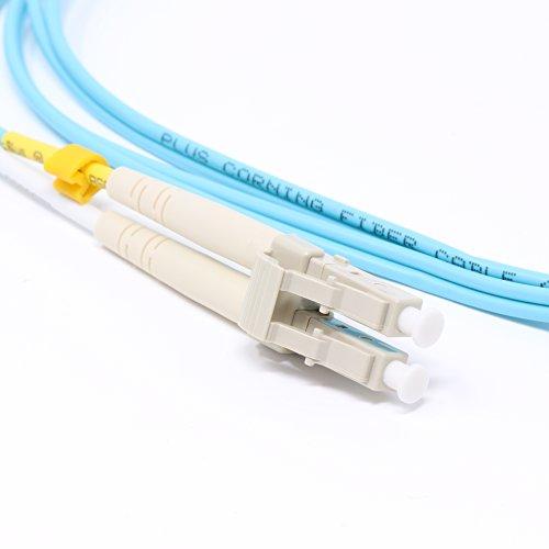 Ultra Spec Cables 6 Meter 10Gb OM3 Multimode Duplex Fiber Optic Cable (50/125) - LC to LC - Aqua